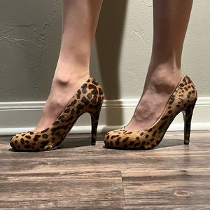 Miu Miu Pony Hair Cheetah Heels
